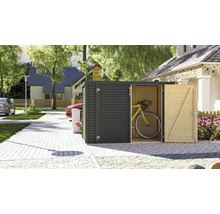 Přístřešek na popelnice Bertilo Woodline Bike 202 x 106 cm antracit
