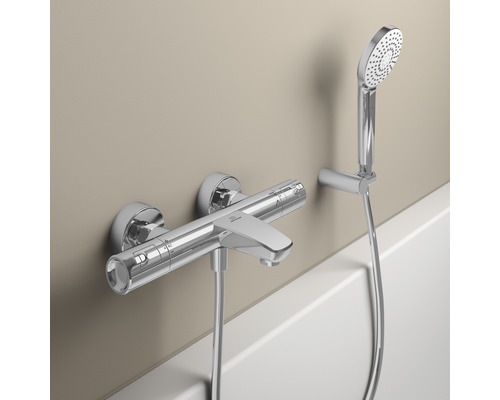 Nástěnná vanová baterie s ruční sprchou