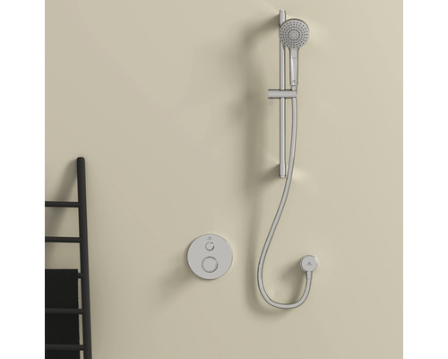 Sprchová armatura s ruční sprchou, sprchovou tyčí a termostatem