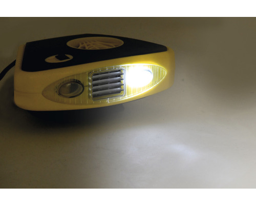 Žluté a černé topení do auta se světlem