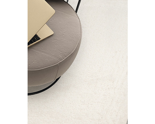 Koberec s vysokým vlasem vedle odkládacího stolku s notebookem