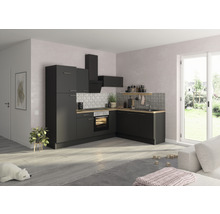 Rohová kuchyňská linka Optifit Ingvar420 270 cm barva čela antracit matná barva korpusu antracit v nesmontovaném stavu