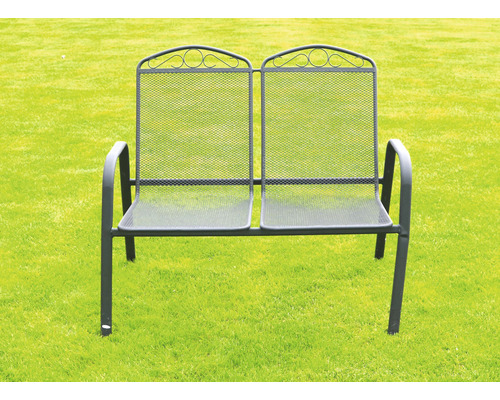 Dvojitá kovová zahradní lavice