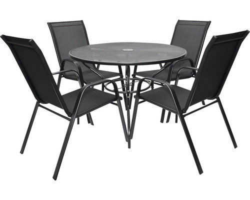 Zahradní stůl se čtyřmi židlemi pro venkovní použití