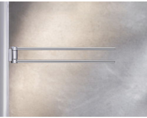 Držák na ručníky se dvěma rameny pro montáž na stěnu