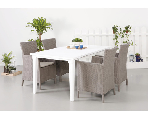 Zahradní sedací souprava se stolem a čtyřmi židlemi