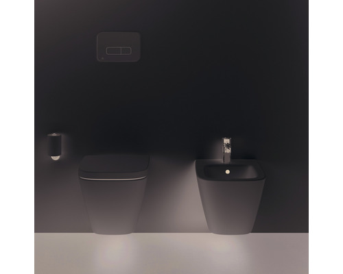 Koupelna s toaletou, bidetem a ovládacím panelem