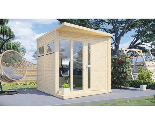 Dřevěný zahradní domek Bertilo Concept Office přírodní 234 x 225 cm