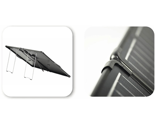 Solární panel se stojany v detailu