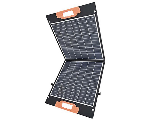 Otevřený, skládací solární panel s madly