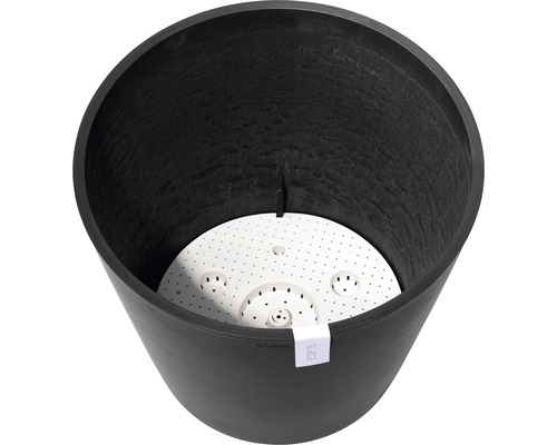 Černý květináč se zavlažovací vložkou