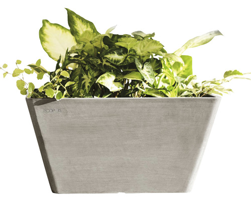 Obdélníkový květináč Ecopots s rostlinami