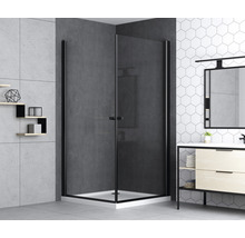 Sprchové dveře basano Modena otočné prosklené se světle černým profilem 88,8 cm PZ KT9/20-thumb-4