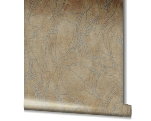 Role béžové vinylové tapety s květinovým vzorem pro dekoraci stěn