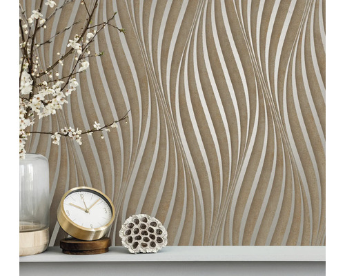 Dekorativní tapeta s vlnitým vzorem