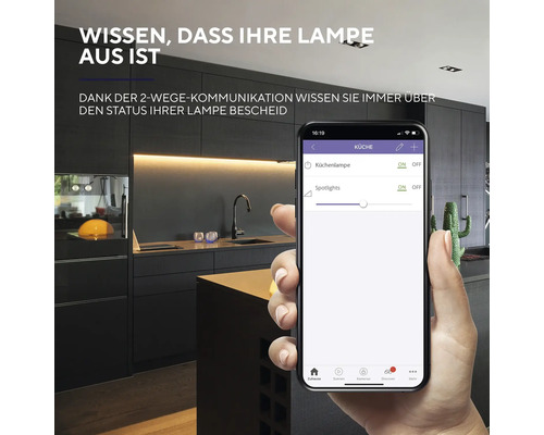 Chytré ovládání osvětlení kuchyně pomocí aplikace