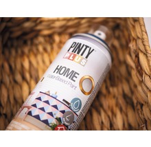 Pinty Plus Home vodou ředitelná barva ve spreji v proutěném košíku