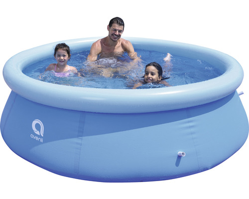 Nadzemní bazén s límcem Fast Set Pool Ø 240 x 63 cm bez příslušenství modrý Nafukovací bazén Avenli s rodinou ve vodě