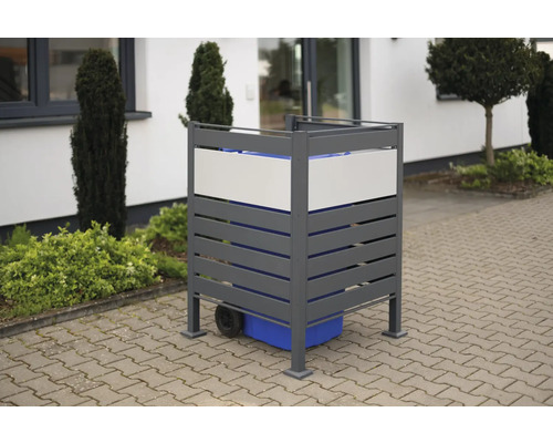 Box na popelnice s kolečky pro venkovní uskladnění popelnic