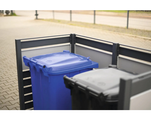 Box na popelnice se dvěma popelnicemi