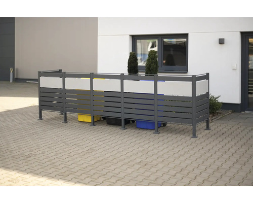 Hliníkový box na popelnice pro venkovní uskladnění popelnic