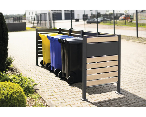 Kryt na popelnice se třemi popelnicemi