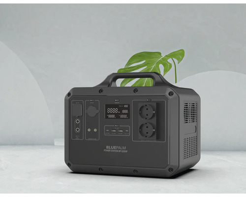Přenosná napájecí stanice BluePalm se zásuvkami a displejem