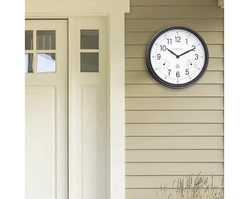 Venkovní nástěnné hodiny s teploměrem a vlhkoměrem