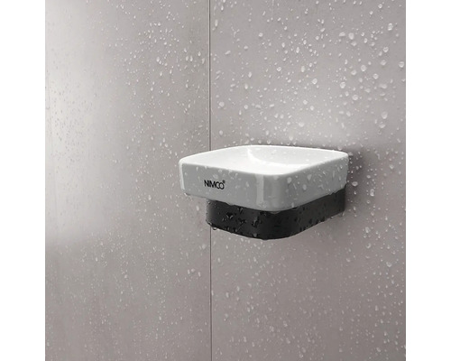 Nástěnná miska na mýdlo Nimco v koupelně