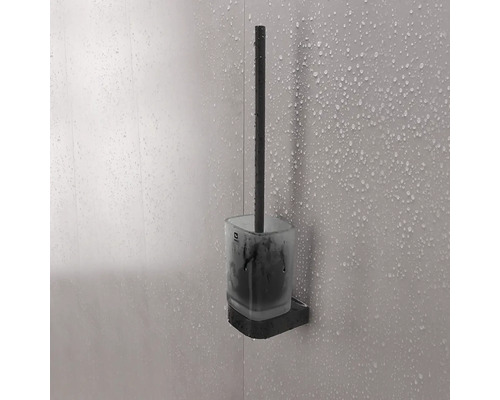 Nástěnná WC souprava s kartáčem a nádobou