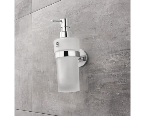 Nástěnný dávkovač mýdla se skleněnou nádobou