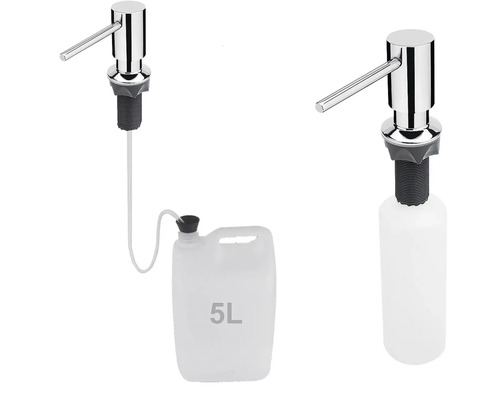 Vestavný dávkovač saponátu s kanystrem a lahví