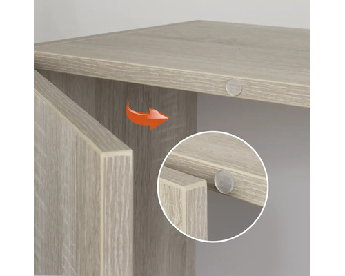 Nábytek s průhlednou zarážkou pro ochranu