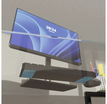 Počítačové pracoviště s monitorem, klávesnicí a myší
