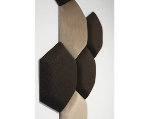 Nástěnné panely se šestihranným designem z látky