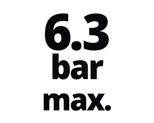 Maximální tlak 6,3 baru