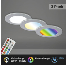 Tři LED vestavná svítidla s dálkovým ovládáním pro ovládání osvětlení