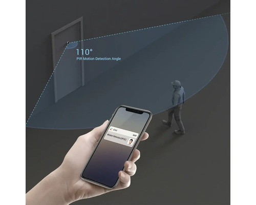 Bezpečnostní kamera s úhlem detekce pohybu 110 stupňů a upozorněním na chytrém telefonu