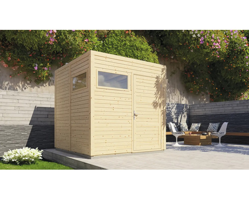 Dřevěný zahradní domek Cubo 2 přírodní 226 x 234 cm Dřevěný zahradní domek Cubo 2 přírodní 226 x 234 cm
