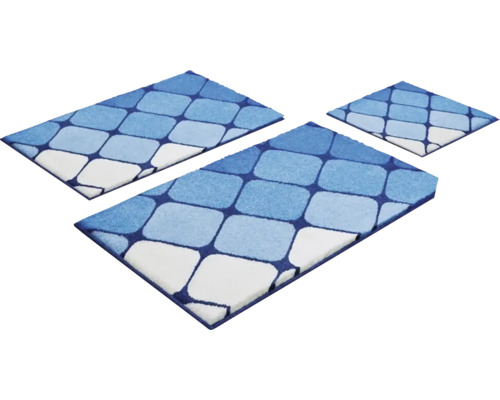 Sada koupelnových koberečků s geometrickým vzorem