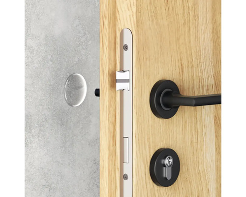 Dveře s kukátkem, zámkem a klikou