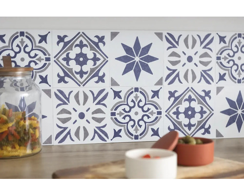 Samolepicí obklad modrý Wall Tiles Alia 15,25x15,25 cm