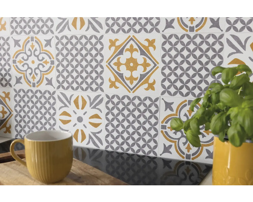 Samolepicí obklad šedý Wall Tiles Amira 15,25x15,25 cm