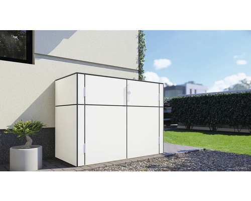 Zahradní skříň Bertilo HPL Sideboard 155 x 75 x 116 cm bílá