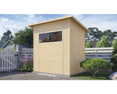 Dřevěný zahradní domek Bertilo Fineline Modern 2 přírodní 207 x 157 cm