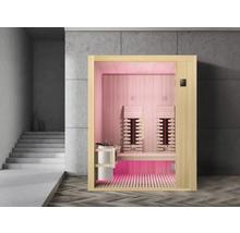 Finská sauna s lavicemi, kamny a ovládací jednotkou