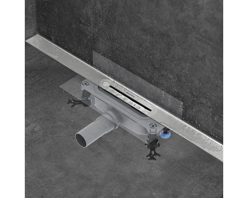 Sprchový žlab s odtokovou soupravou pro instalaci v koupelně