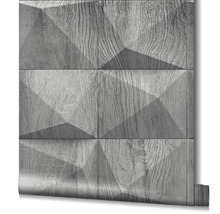 Role tapety s dřevěnou texturou a geometrickým vzorem