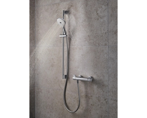 Sprchová baterie s ruční sprchou a termostatem pro montáž na stěnu