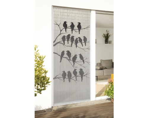 Bambusový dveřní závěs s motivem ptáků